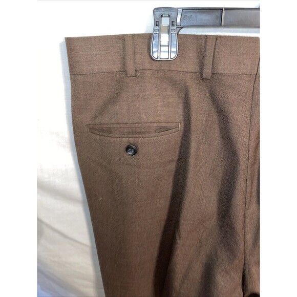 Brooks Brothers Saxxon Men’s Dress Pants Size 34x29 Brown Business Formal Party - Picture 11 of 12